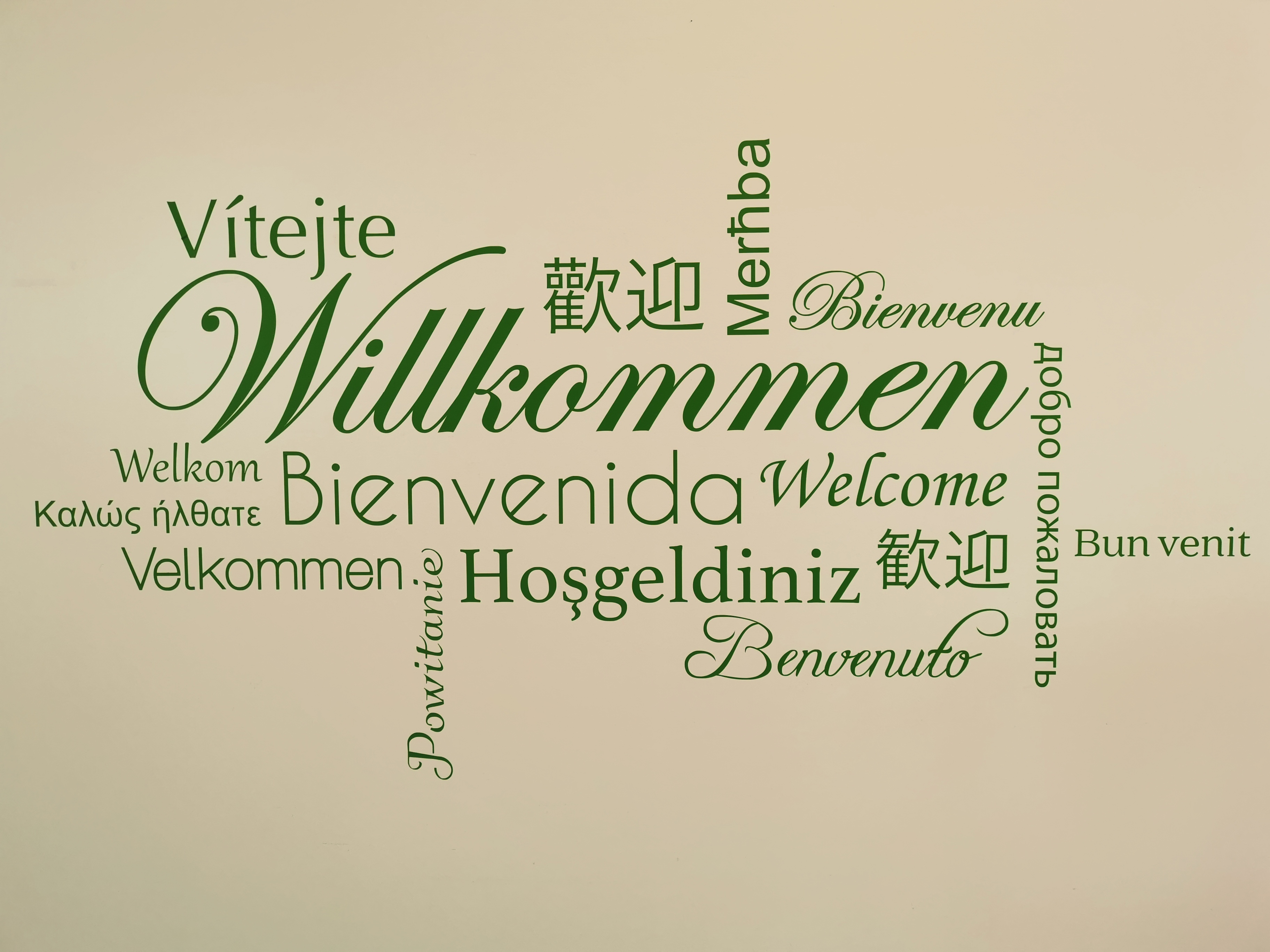 Willkommen in unterschiedlichen Sprachen